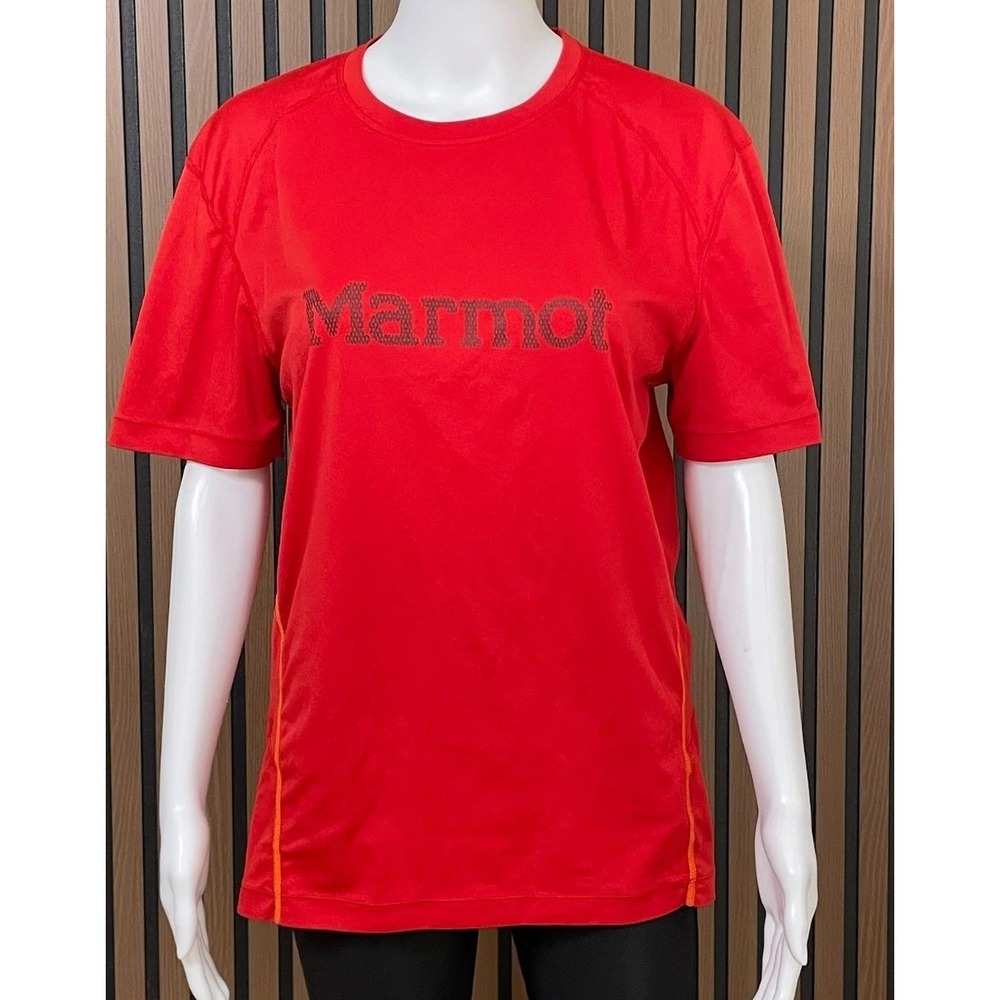 Marmot Windridge Men's M Red‎ T-Shirt Polyester Tee Performance Wicking Outdoor